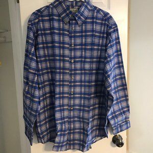 L.L. Bean Corduroy Plaid Shirt XL